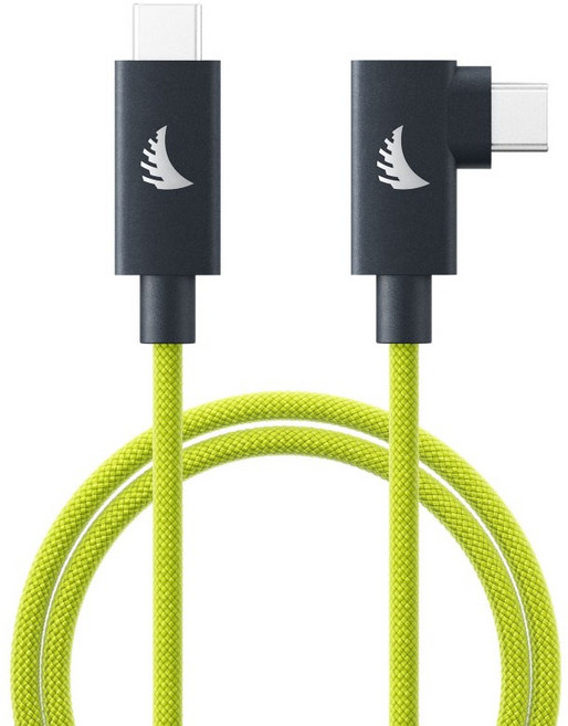 ANGELBIRD USB C 4.0 Solid Flex 直角傳輸線 萊姆, 1個, 32cm