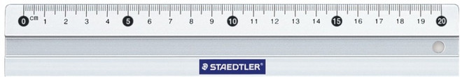 스테들러 마스 알루미늄 자 563 20cm, 실버, 1개