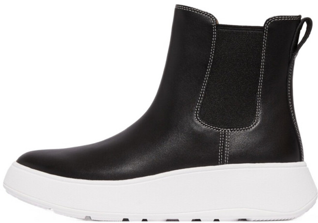 fitflop F-Mode 縫線厚底切爾西靴