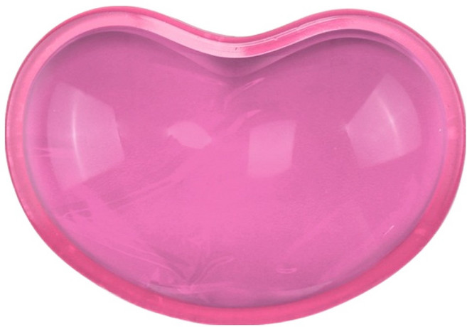 에픽스 하트 크리스탈 젤리 손목보호 마우스패드 투명 손목쿠션, 로즈 핑크, 1개