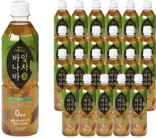 클룹 바나바잎차 호지, 500ml, 24개