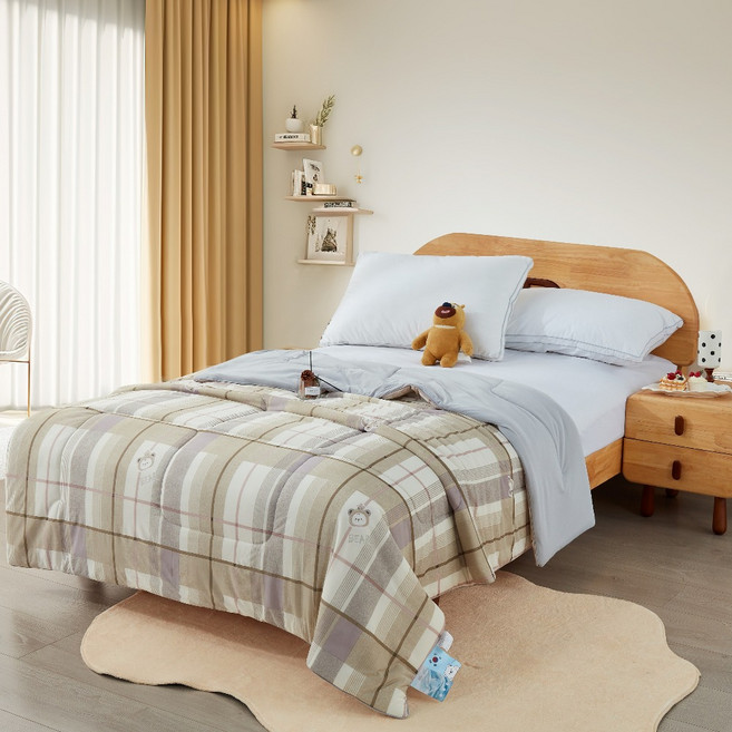 E-ROU 伊柔寢飾 韓國雪雲絲冰冰被, 奶油甜熊