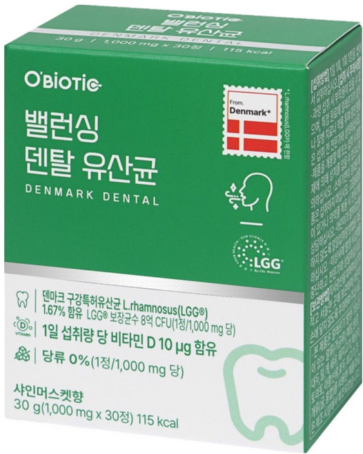 오바이오틱 밸런싱 덴탈 유산균 30g, 1개, 30정