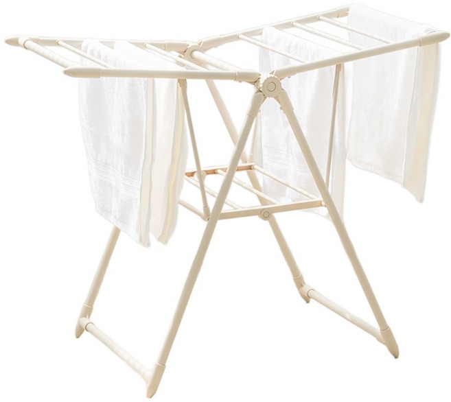 홈앤미 튼튼한 스틸 미니 빨래건조대, 크림