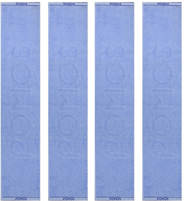송월타월 포모스 뉴스포츠 타올 20 x 100 cm, 파랑, 4개