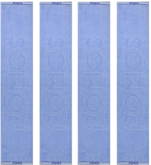 송월타월 포모스 뉴스포츠 타올 20 x 100 cm, 파랑, 4개 - 쿠팡