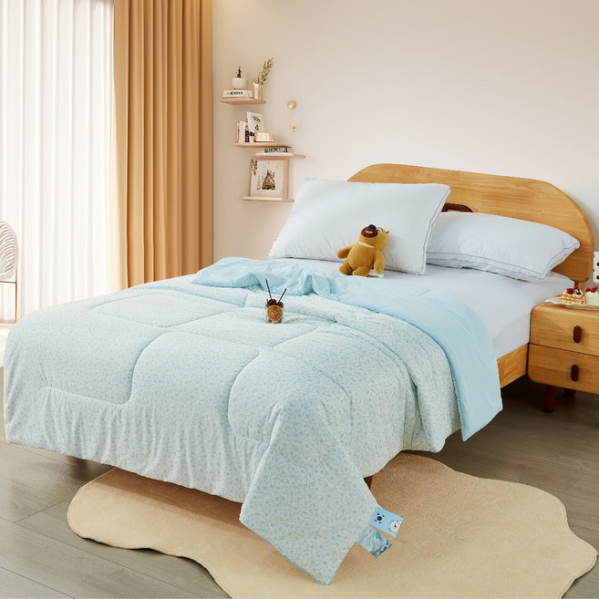 E-ROU 伊柔寢飾 韓國雪雲絲冰冰被, 霧藍蔓語