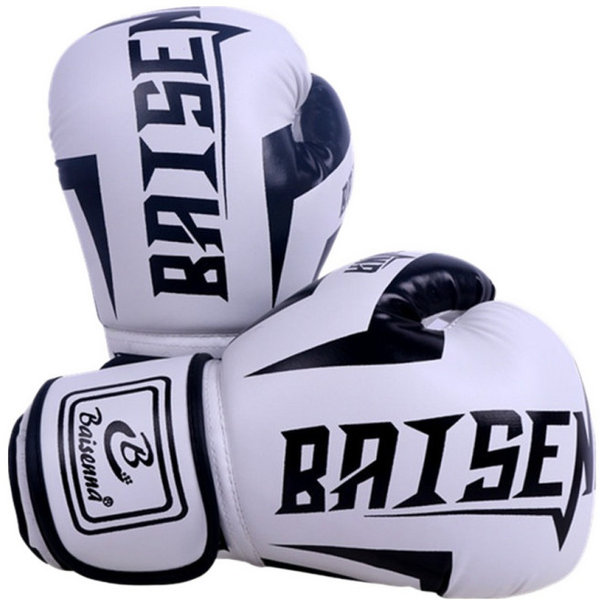 BAISENNA 온노바 튼튼한 복싱글러브 양손착용 세트, 화이트, 1세트