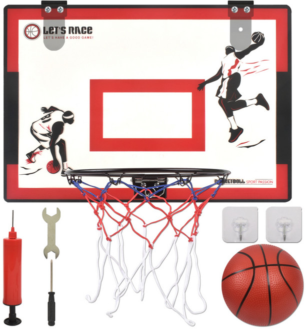 오즈토이 라이벌 대형 벽걸이형 농구대 완구 세트, 투플레이어(lt-310a32s6), 1세트