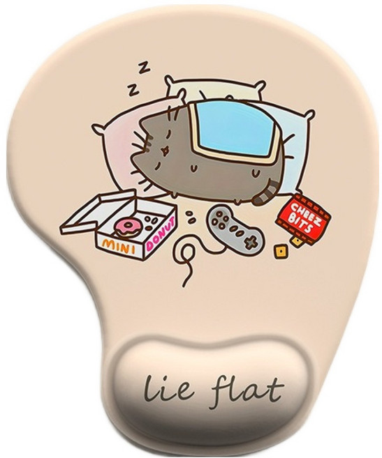 에픽스 실리콘 손목보호 마우스패드 손목받침 사무용 오염방지, 게이머냥, 1개