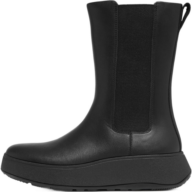 fitflop F-Mode 皮革厚底高筒切爾西靴