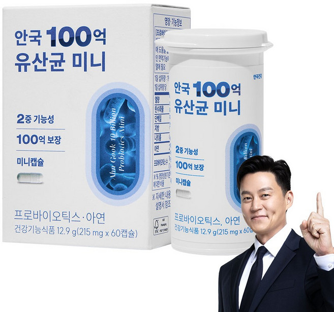 안국건강 100억 유산균 미니 12.9g, 60정, 1개