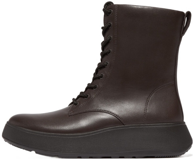 fitflop F-Mode 皮革綁帶厚底踝靴