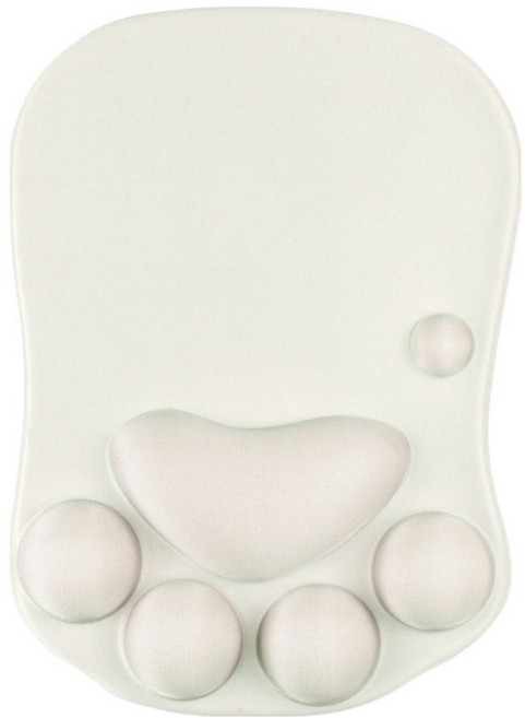 에픽스 실리콘 젤 고양이발 손목보호 마우스패드, 실버그레이, 1개