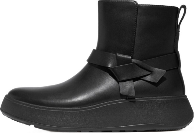 fitflop F-MODE 折疊結飾厚底切爾西靴