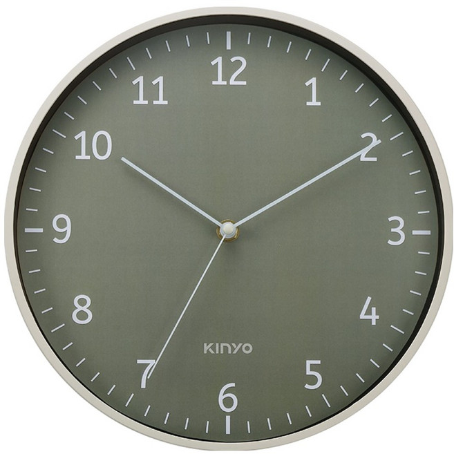Kinyo 11吋謬時光靜音掛鐘 CL-223, 綠色