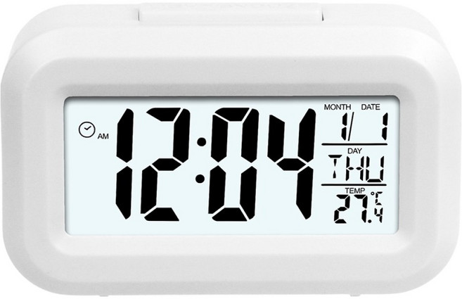 파스텔라 디지털 알람시계 PDC-04, 화이트