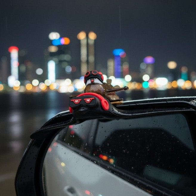 오토크루 오로라 윈드윙 레인가드 사이드미러 빗물막이 레드 AC-P9, 1개, 전차종