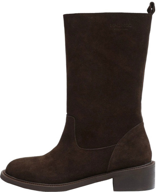 마크모크 바네사 베이직 소가죽 미들 부츠 4cm