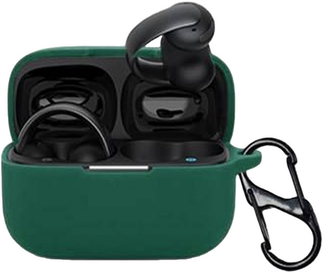 GRAYCO Anker 사운드코어 에어로 클립 실리콘 일체형 보호 케이스, 다크그린, 1개, A3388