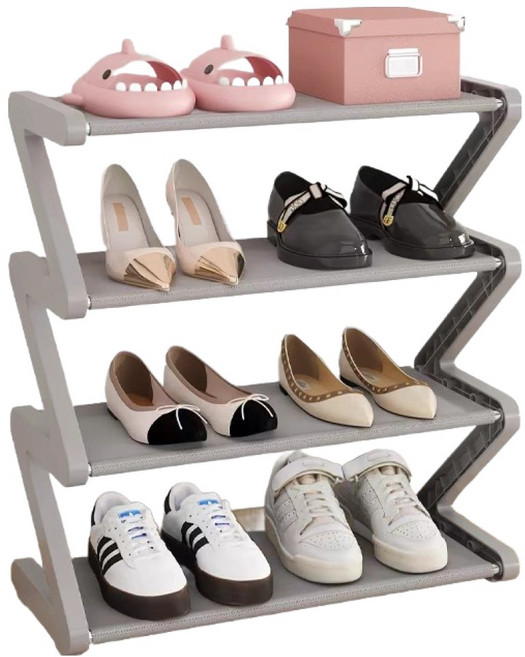 오템 신발 정리대 4단, 라이트 그레이, 1개
