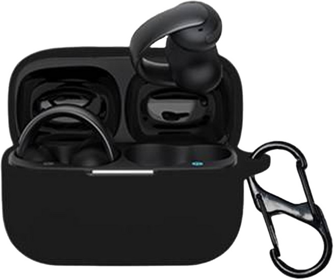 GRAYCO Anker 사운드코어 에어로 클립 실리콘 일체형 보호 케이스, 블랙, 1개, A3388