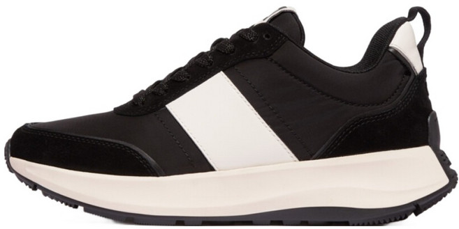 핏플랍 에프모드 플로우 패브릭 슬라이드 레더 플랫폼 스니커즈