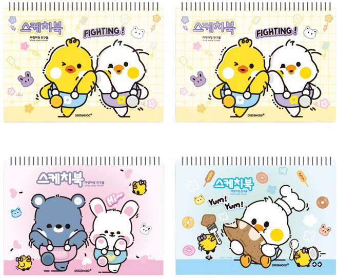 아장아장 스케치북 130g, 8절, 4개, 30매