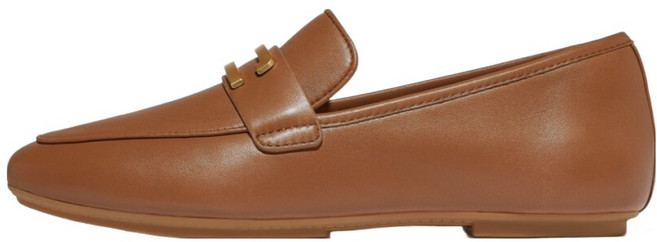 fitflop Delicato 金色飾邊皮革樂福鞋