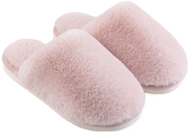 아리코 보송한 털 거실 슬리퍼, 핑크, 1개