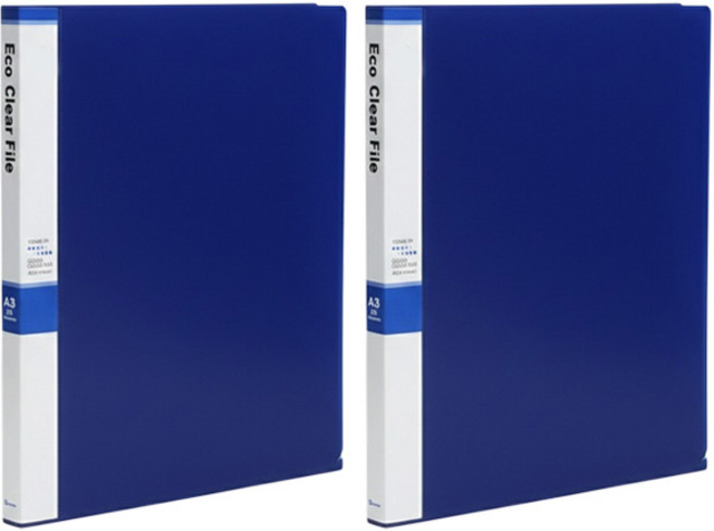 영오 인덱스 클리어파일 A3, 청색, 2개