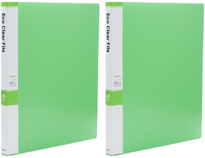 영오 인덱스 클리어파일 A3, 연두, 2개