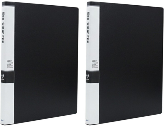 영오 인덱스 클리어파일 A3, 흑색, 2개