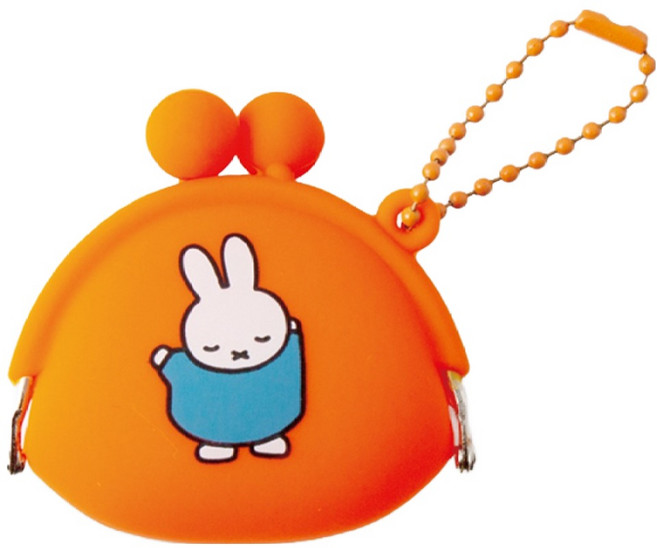 스튜디오에잇 미피 미니 똑딱이 파우치, 오렌지, 1개