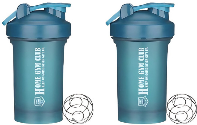 HOME GYM CLUB 居家健身 健身搖搖杯, 2個, 500ml, 軍艦藍
