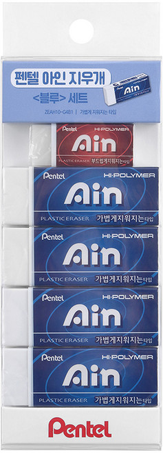 펜텔아인 펜텔 지우개 중 + 대 4p 세트 ZEAH10-G4B1, 혼합색상, 1세트