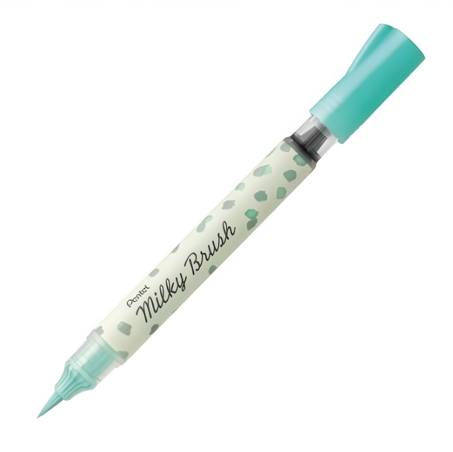Pentel 飛龍文具 牛奶毛筆 XGFH-PDX, 1個裝, 薄荷綠