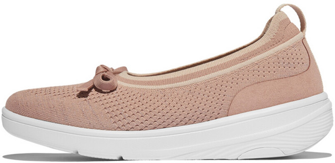 fitflop Superq 蝴蝶結針織芭蕾平底鞋