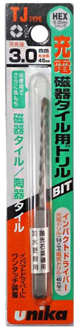 unika TR 3.0 磁器 石英磚鑽頭 UN-TR030, 1個