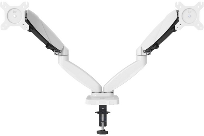 SaMOTON 薩摩頓 氣壓式雙螢幕支架 MVO-2-2S, 1個, 白色
