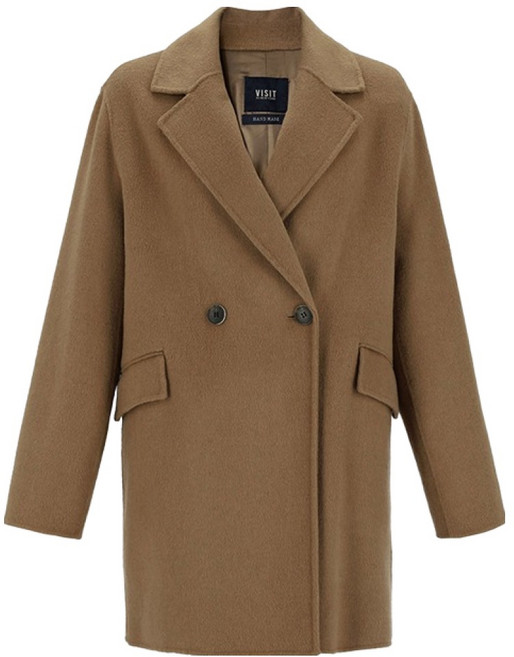 비지트인뉴욕 여성용 캐시미어 블렌드 더블 하프 코트 VABHCA1