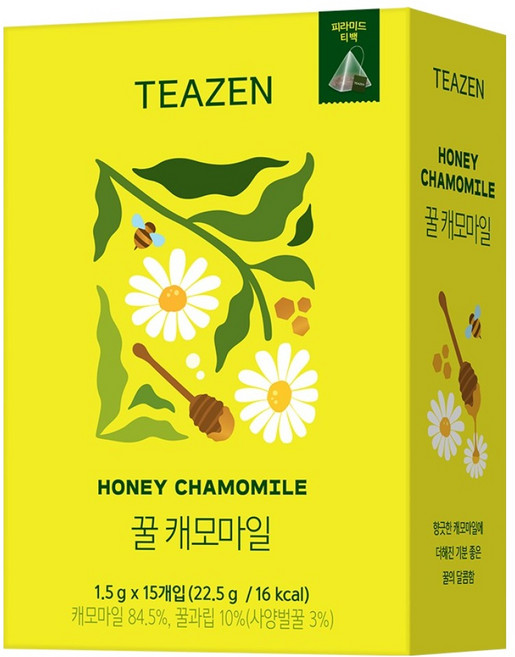 티젠 꿀 캐모마일 삼각티백, 1.5g, 15개입, 1개