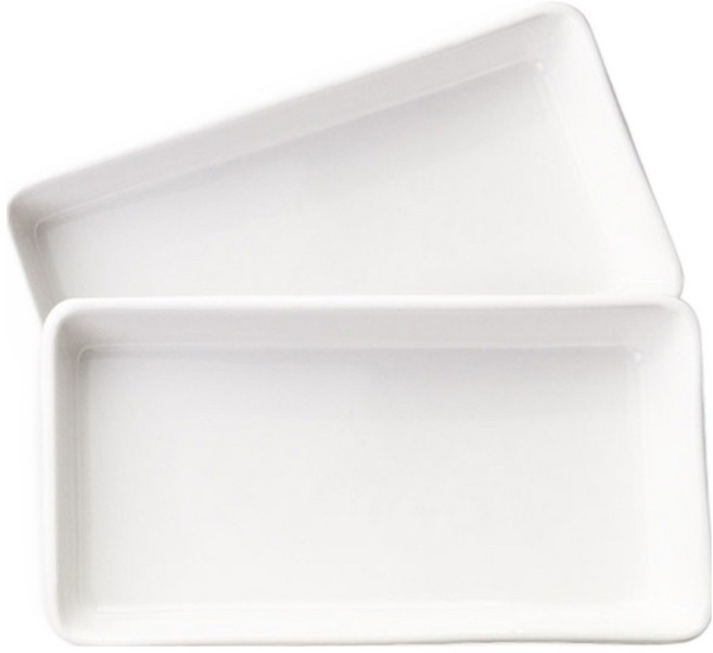 PRELUDE Neobone 系列長方形盤, 1組, 2個盤子, 白色
