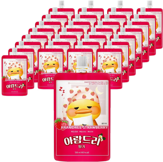 아람농장 아람드리 딸기, 30개, 138ml