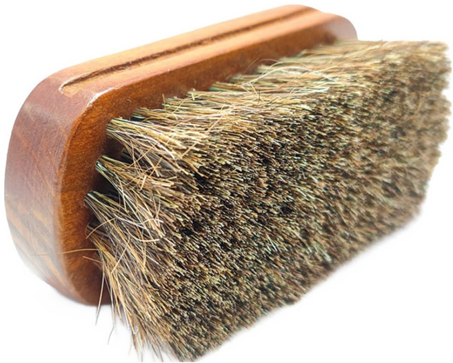 그린리빙 프리미엄 말갈기털 구두솔, 우드, 1개