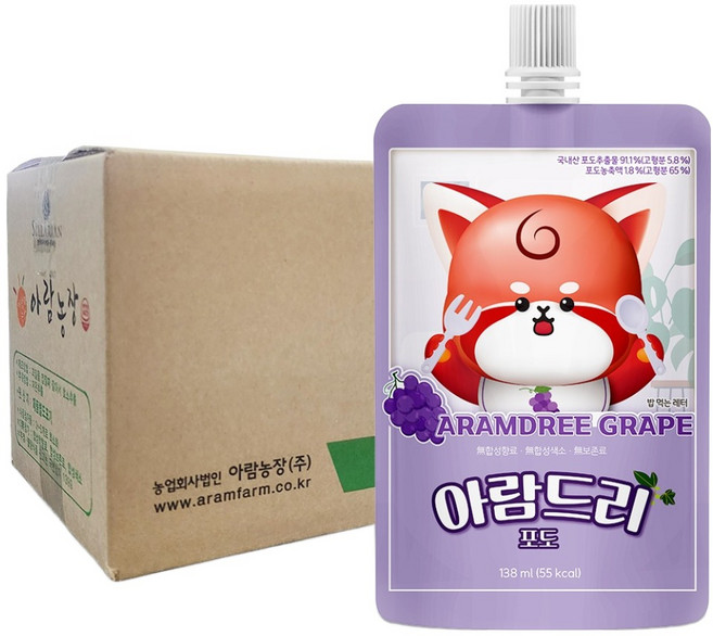 Aramfarm 葡萄汁, 138毫升, 30個