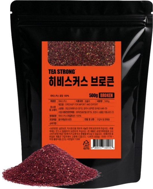 티스트롱 히비스커스 브로큰 벌크, 500g, 1개, 1개입