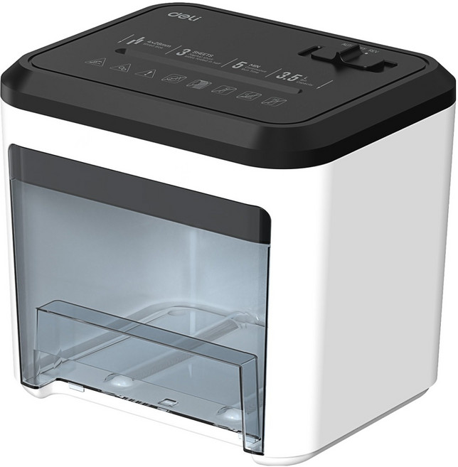 카피어랜드 저소음 문서세단기 초소형 3.5L, SC-A01, 화이트 + 블랙