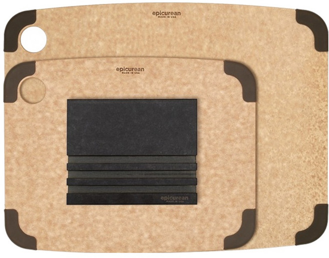 epicurean 矽膠防滑砧板2件+支架組, 1套, 砧板中間+支架+支架, 混色