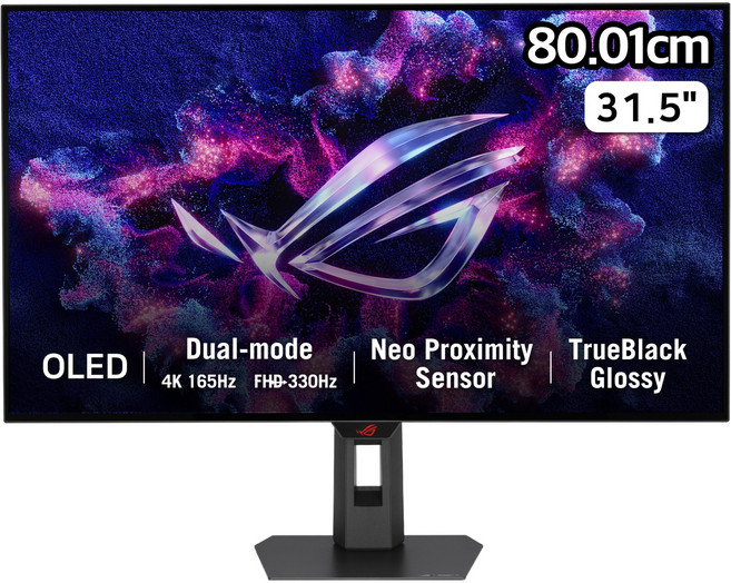 에이수스 4K UHD ROG STRIX QD OLED 165Hz 0.03ms 1300cd DCI P3 99 듀얼모드 게이밍 모니터, 80.01cm, XG32UCWG